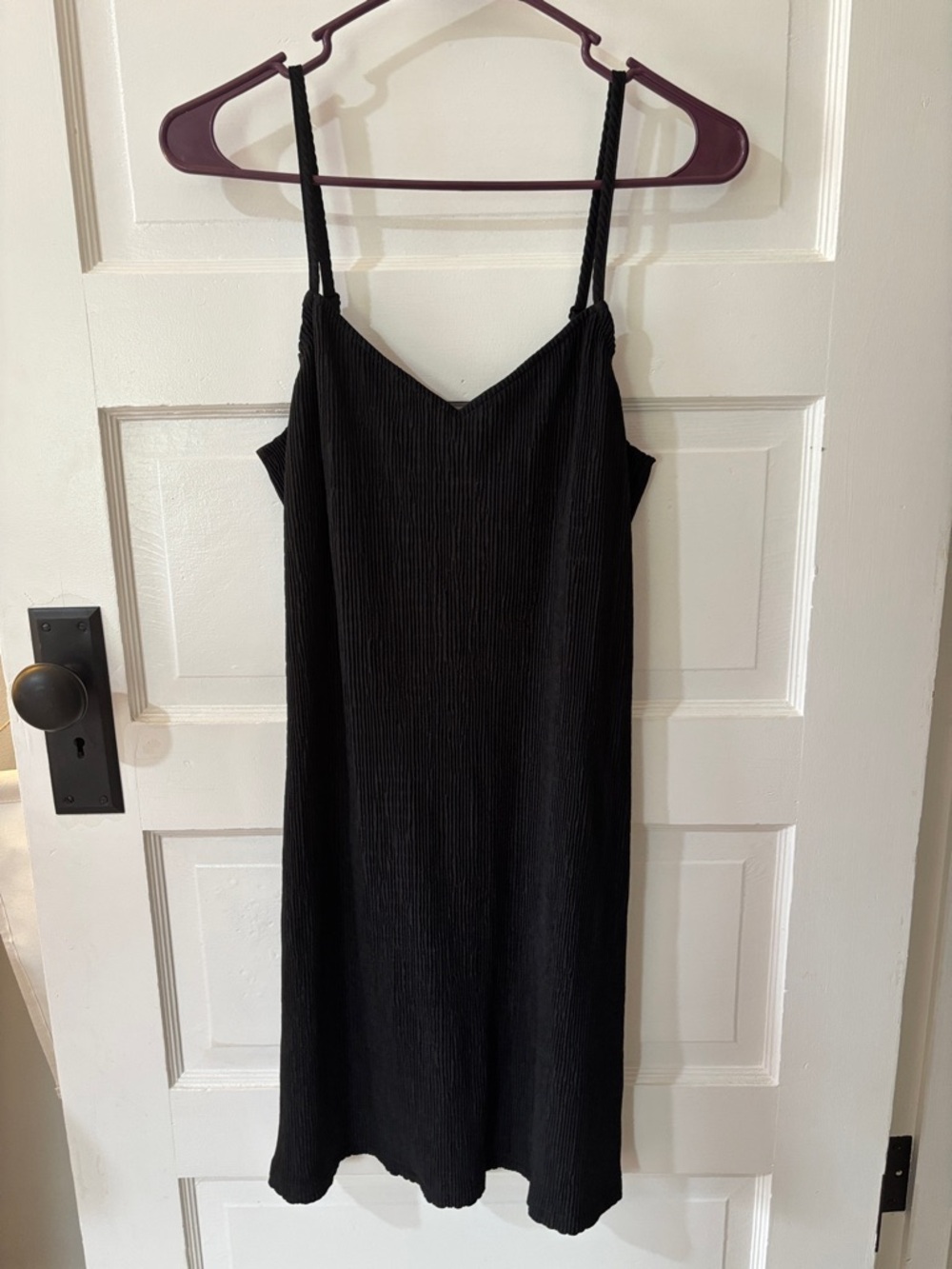 Vans Black Spaghetti Adjustable Strap Slip Dress - Beach Dress - Midi